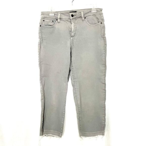 NYDJ Capri Size 8 Raw Edge Gray - Picture 1 of 9